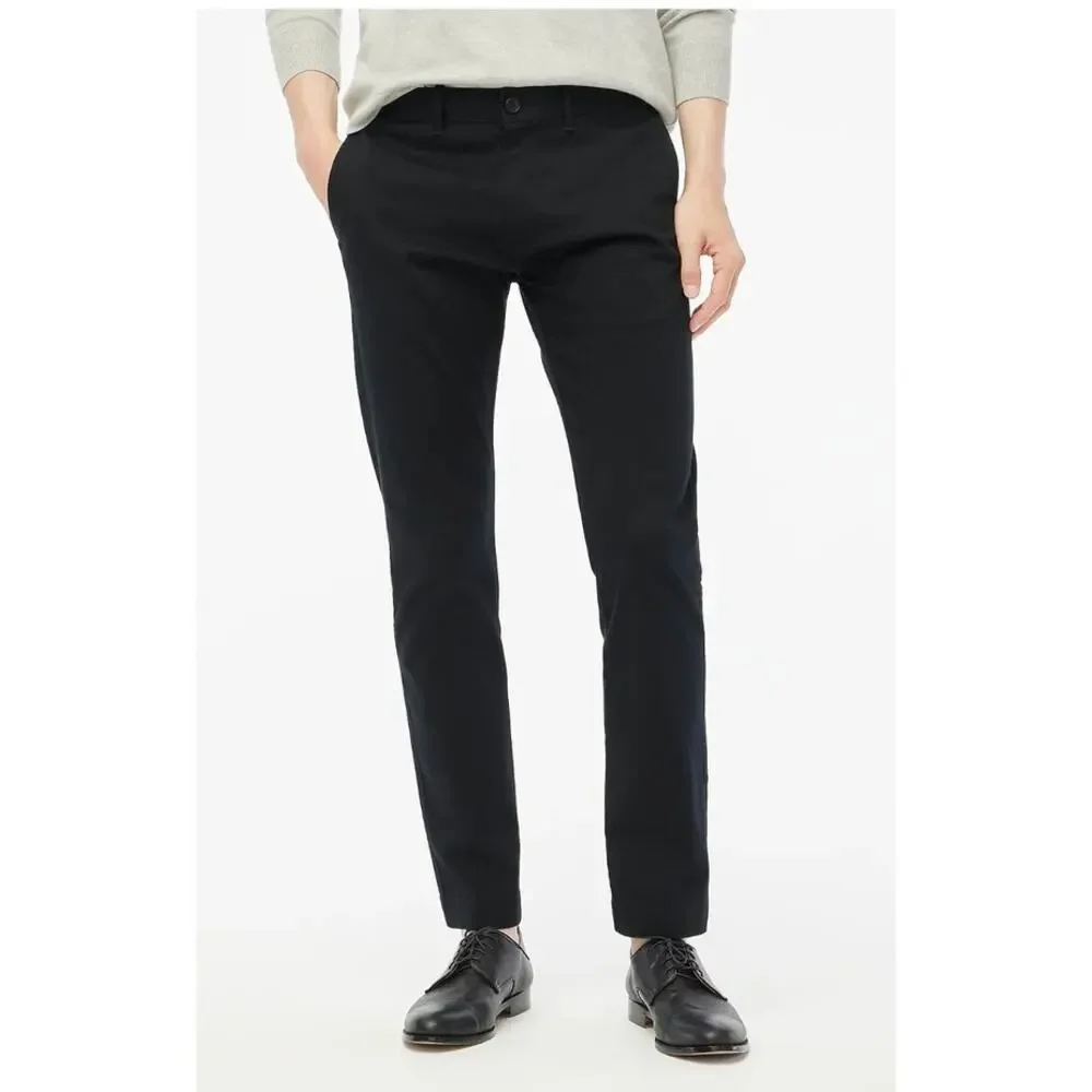 NWT J. Crew Men's Slim-Fit Flex Chino Pant Black 32/30